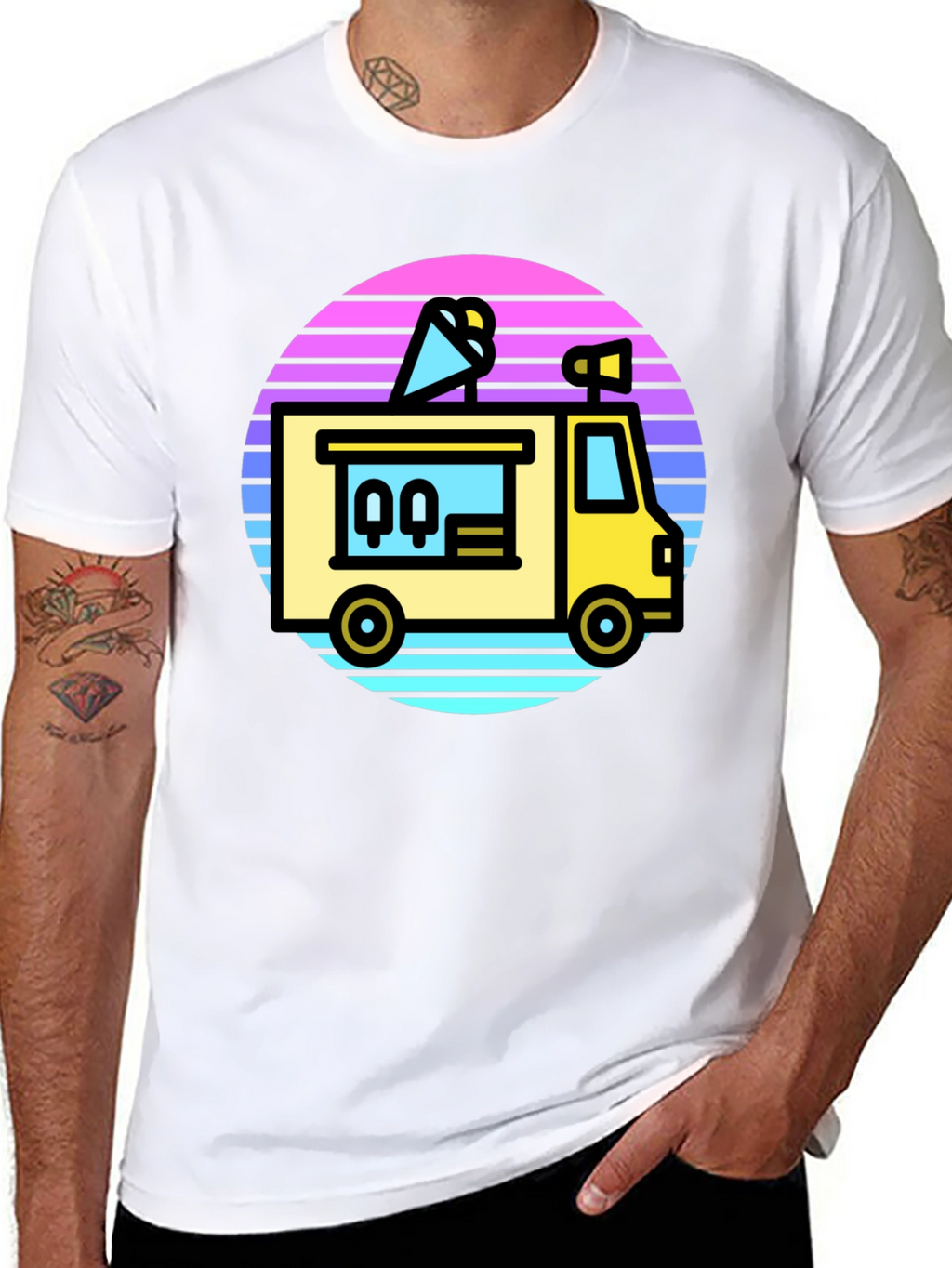 Retro Ice Cream Truck Graphic Tee