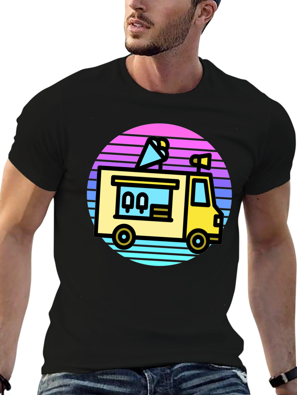 Retro Ice Cream Truck Graphic Tee
