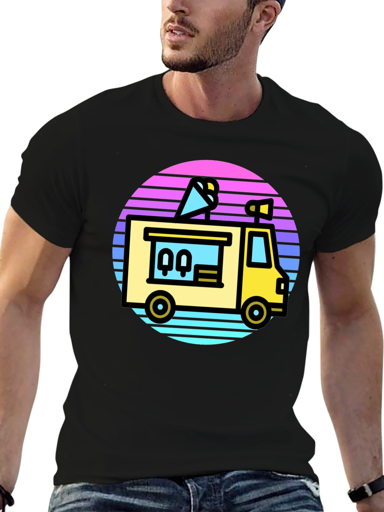 Retro Ice Cream Truck Graphic Tee