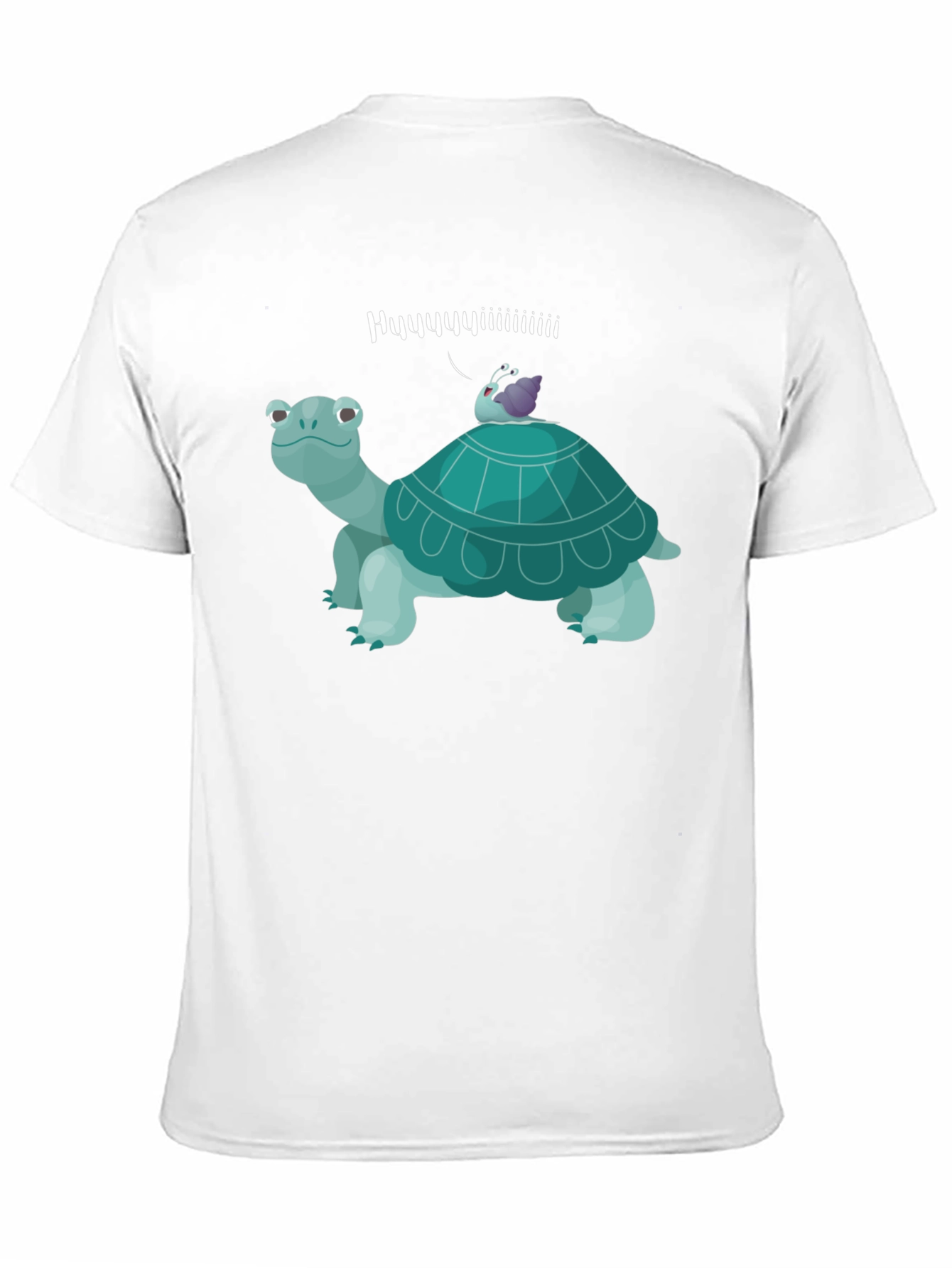 Humorous Turtle & Snail Graphic T-Shirt