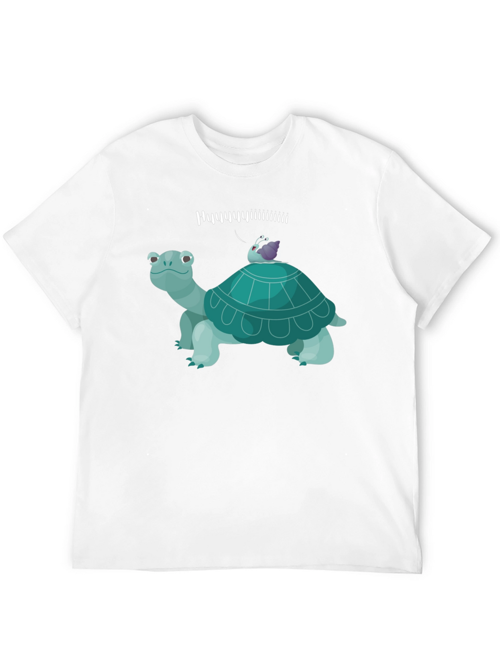 Humorous Turtle & Snail Graphic T-Shirt