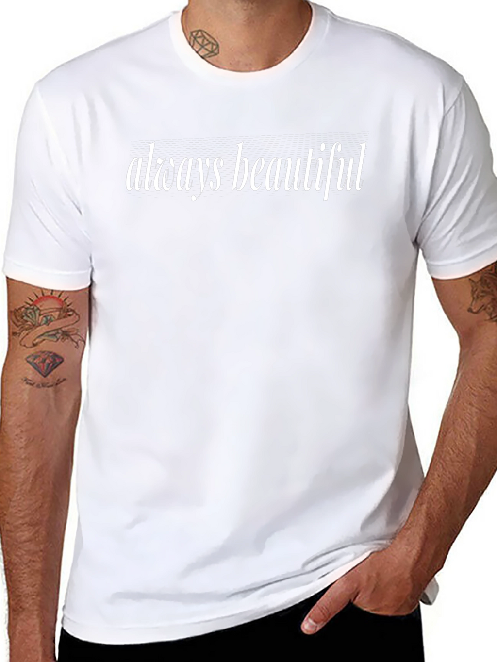 Always Beautiful Black Graphic Tee