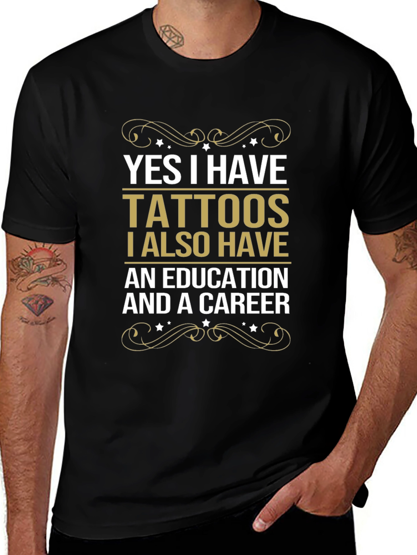 Tattoos Education Career Funny Slogan Tee