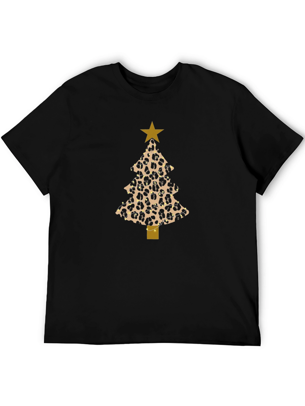 Leopard Print Christmas Tree T-Shirt