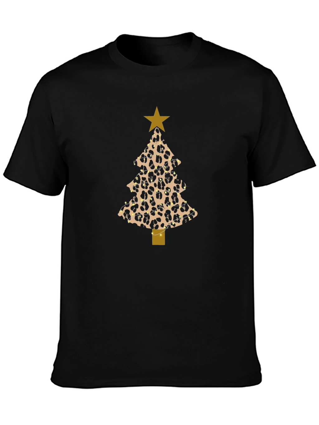 Leopard Print Christmas Tree T-Shirt