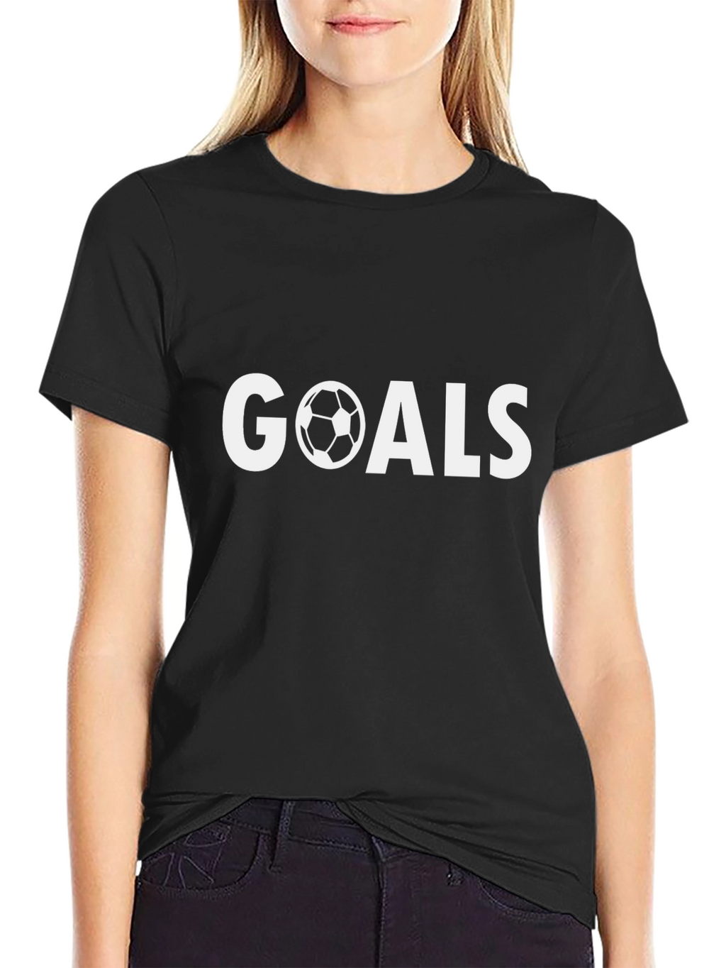Goals Soccer Graphic T-Shirt - Black