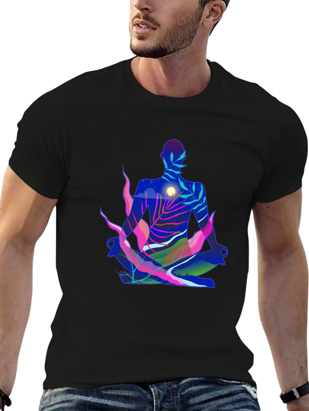Zen Nature Meditating T-Shirt