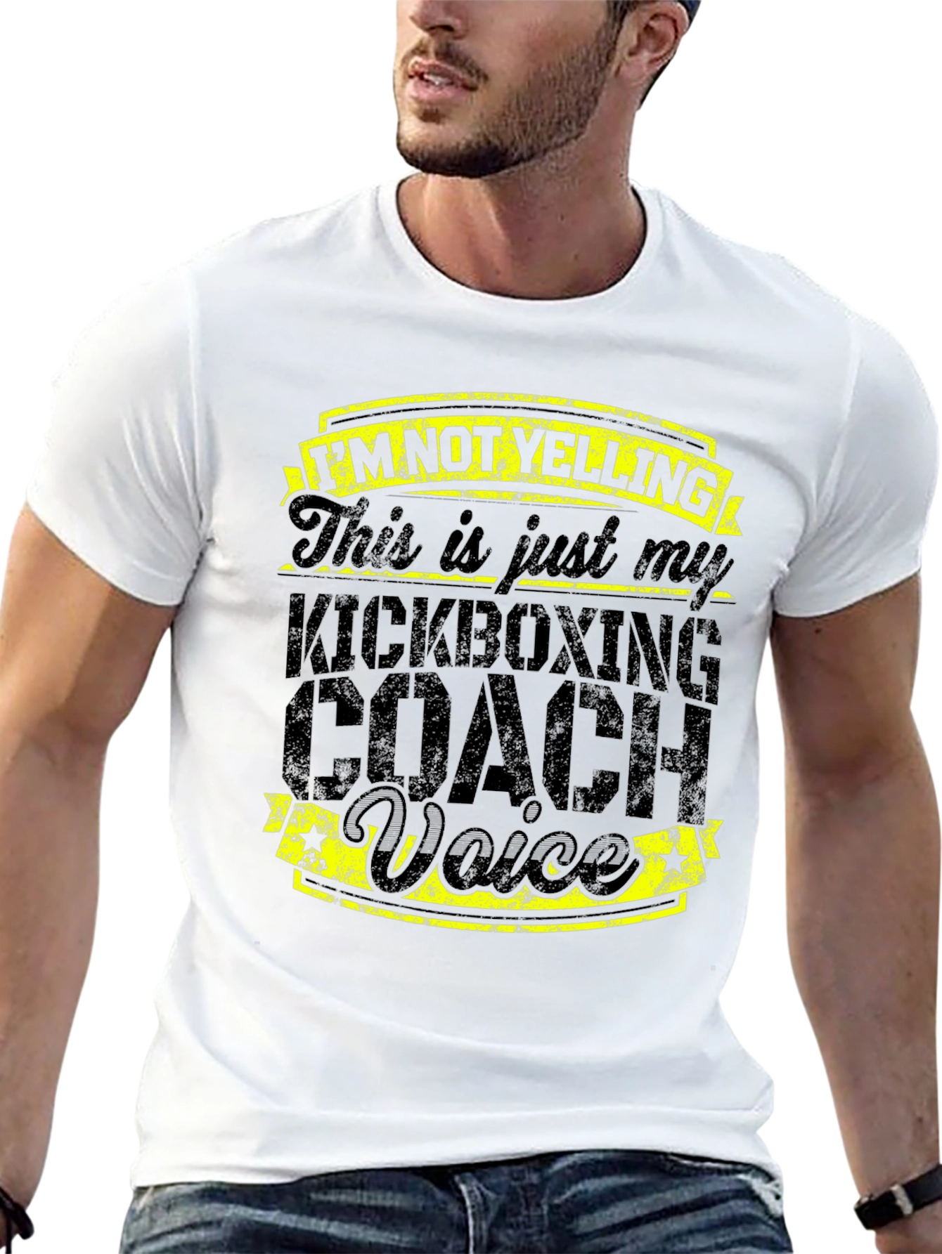Kickboxing Coach Voice T-Shirt - Funny Gym Trainer Tee