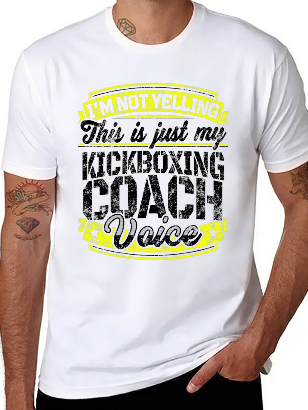 Kickboxing Coach Voice T-Shirt - Funny Gym Trainer Tee