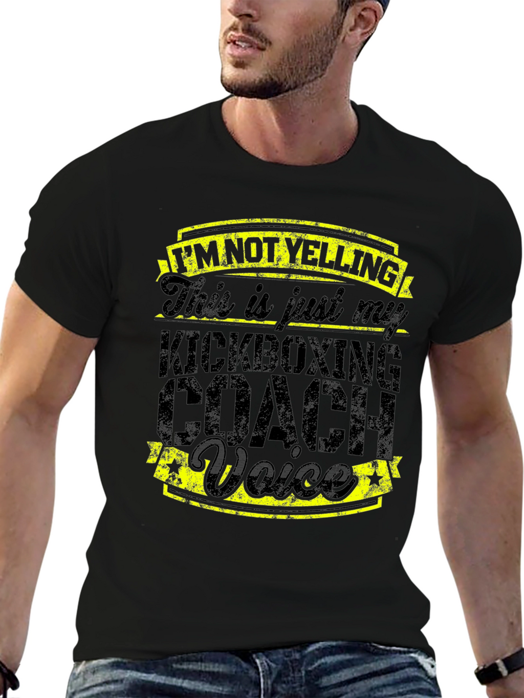 Kickboxing Coach Voice T-Shirt - Funny Gym Trainer Tee