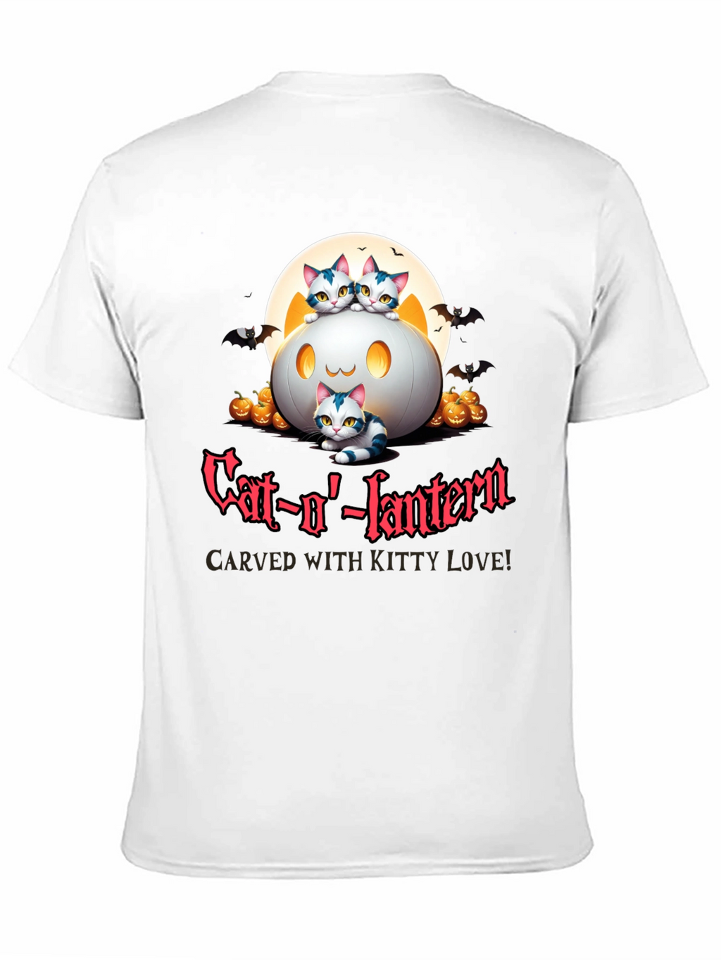 Cat-o-lantern Halloween T-Shirt - Carved With Kitty Love!