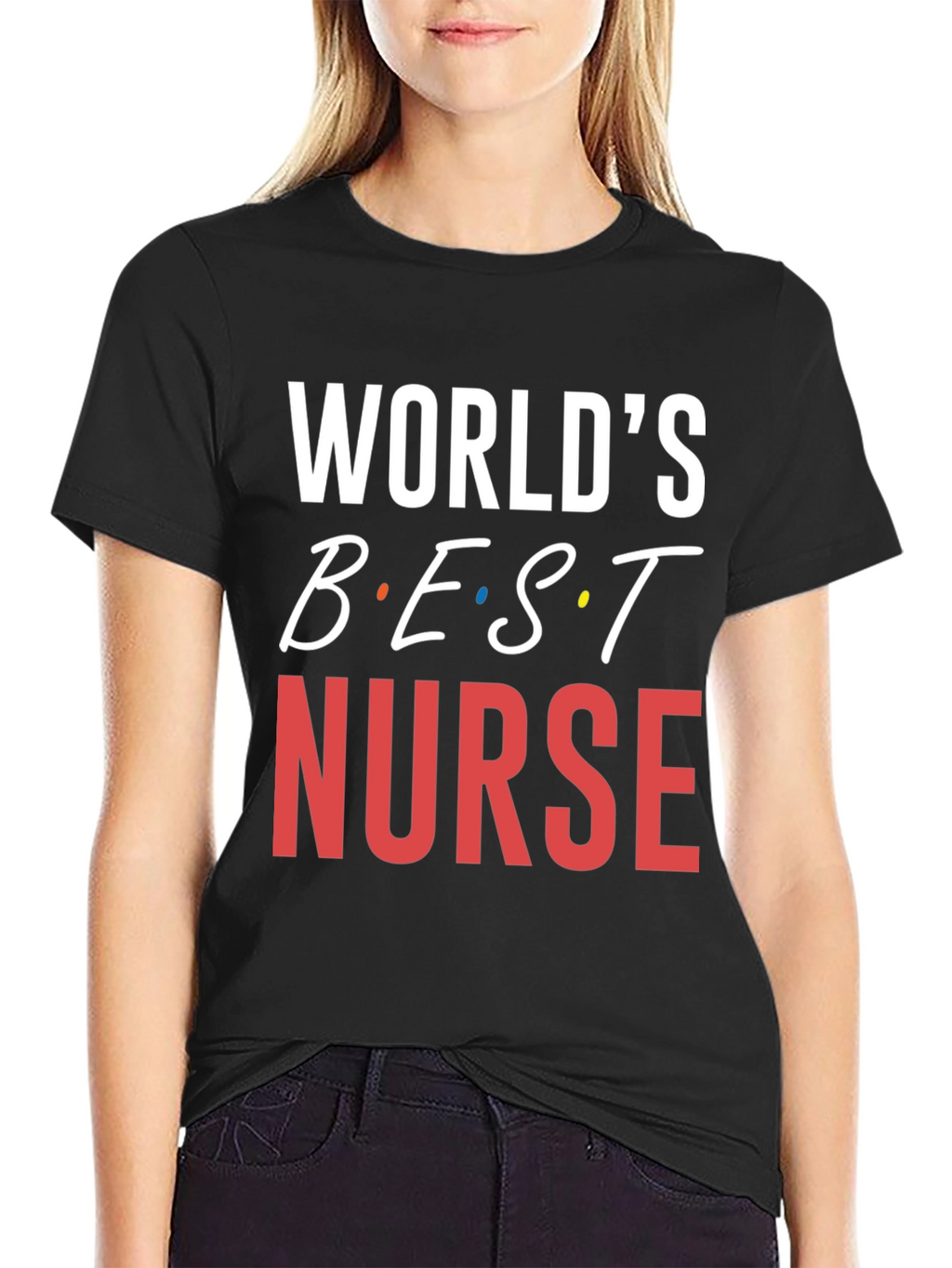 Worlds Best Nurse T-Shirt - Black