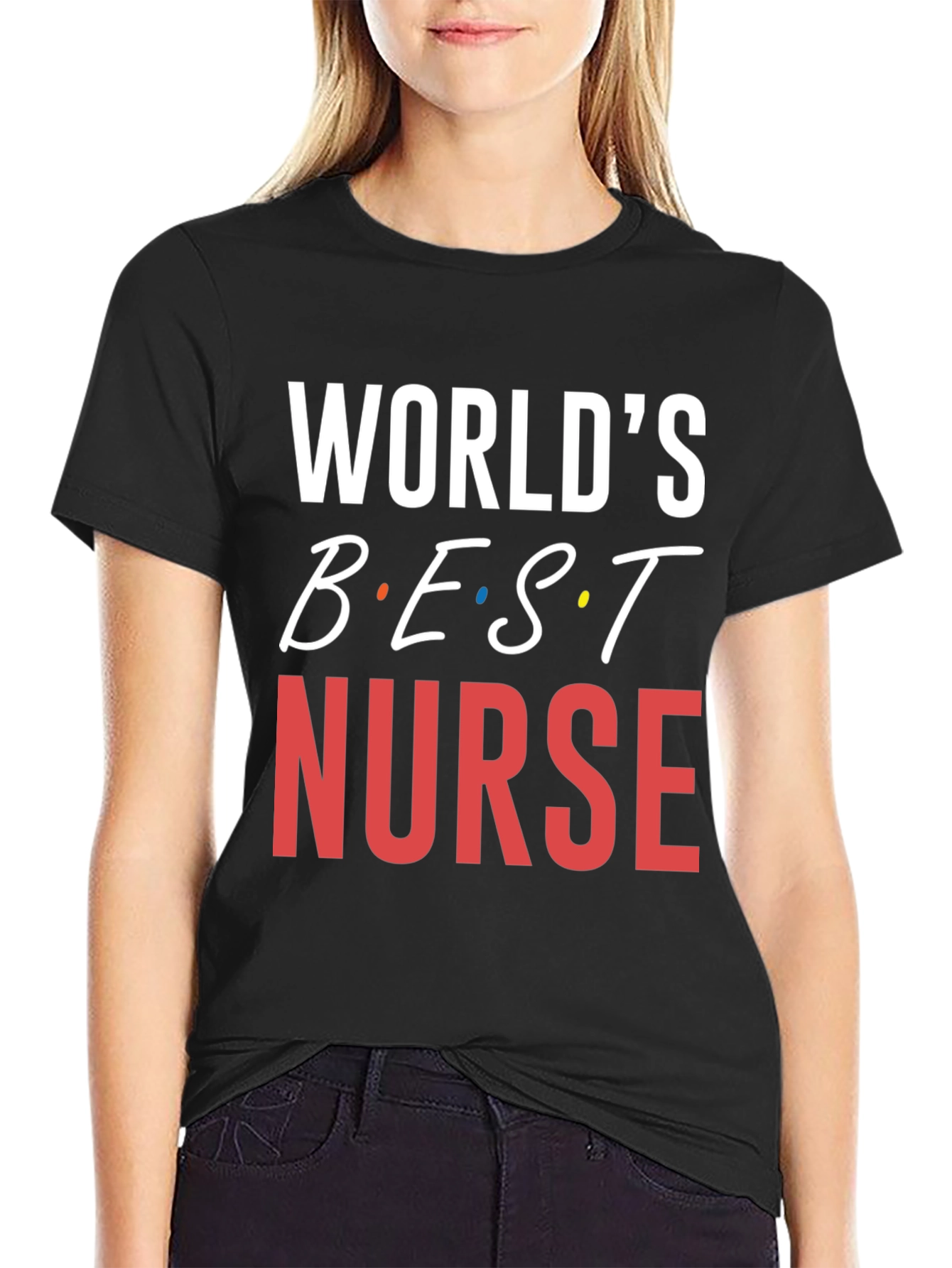 Worlds Best Nurse T-Shirt - Black