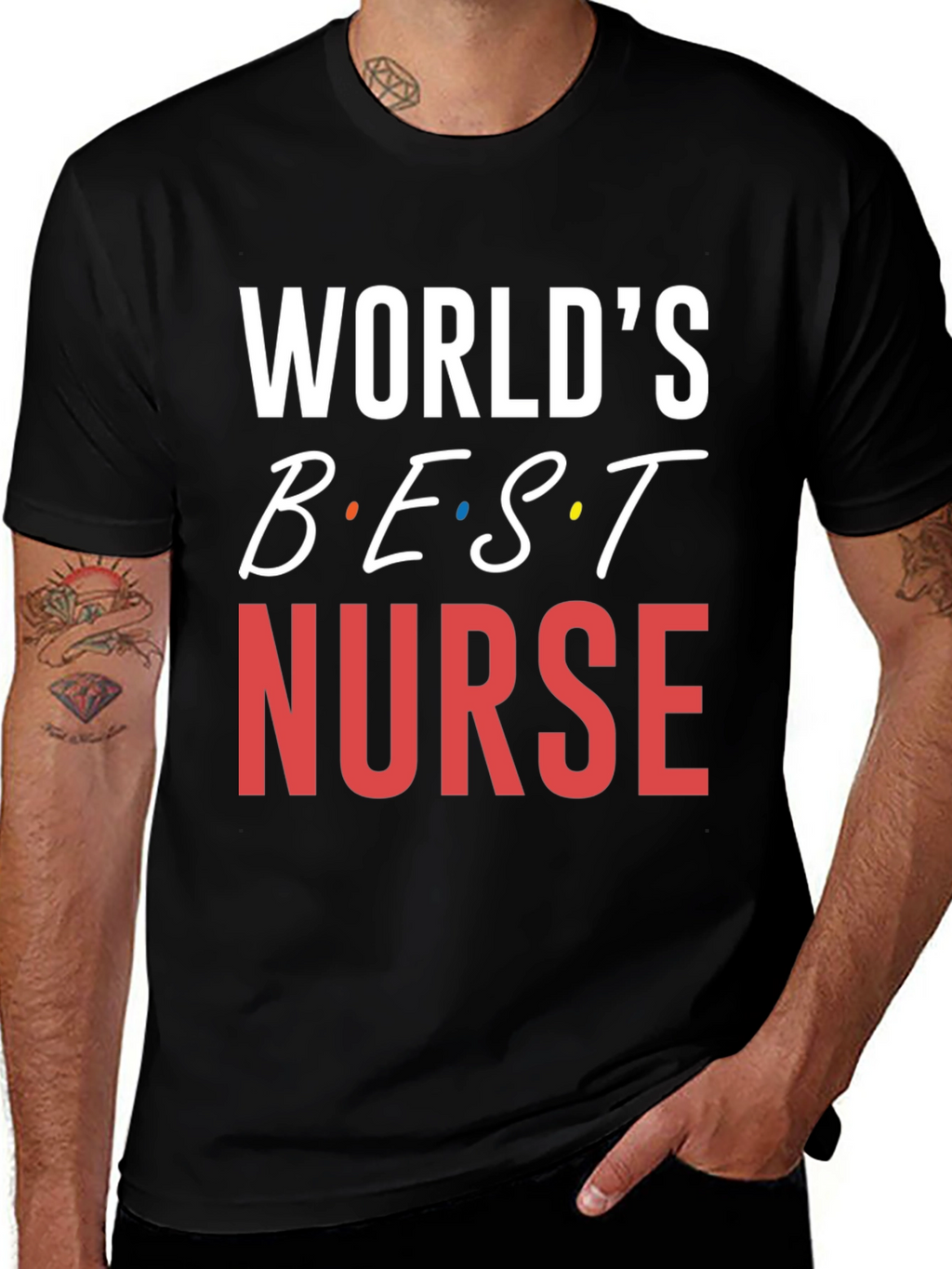 Worlds Best Nurse T-Shirt - Black