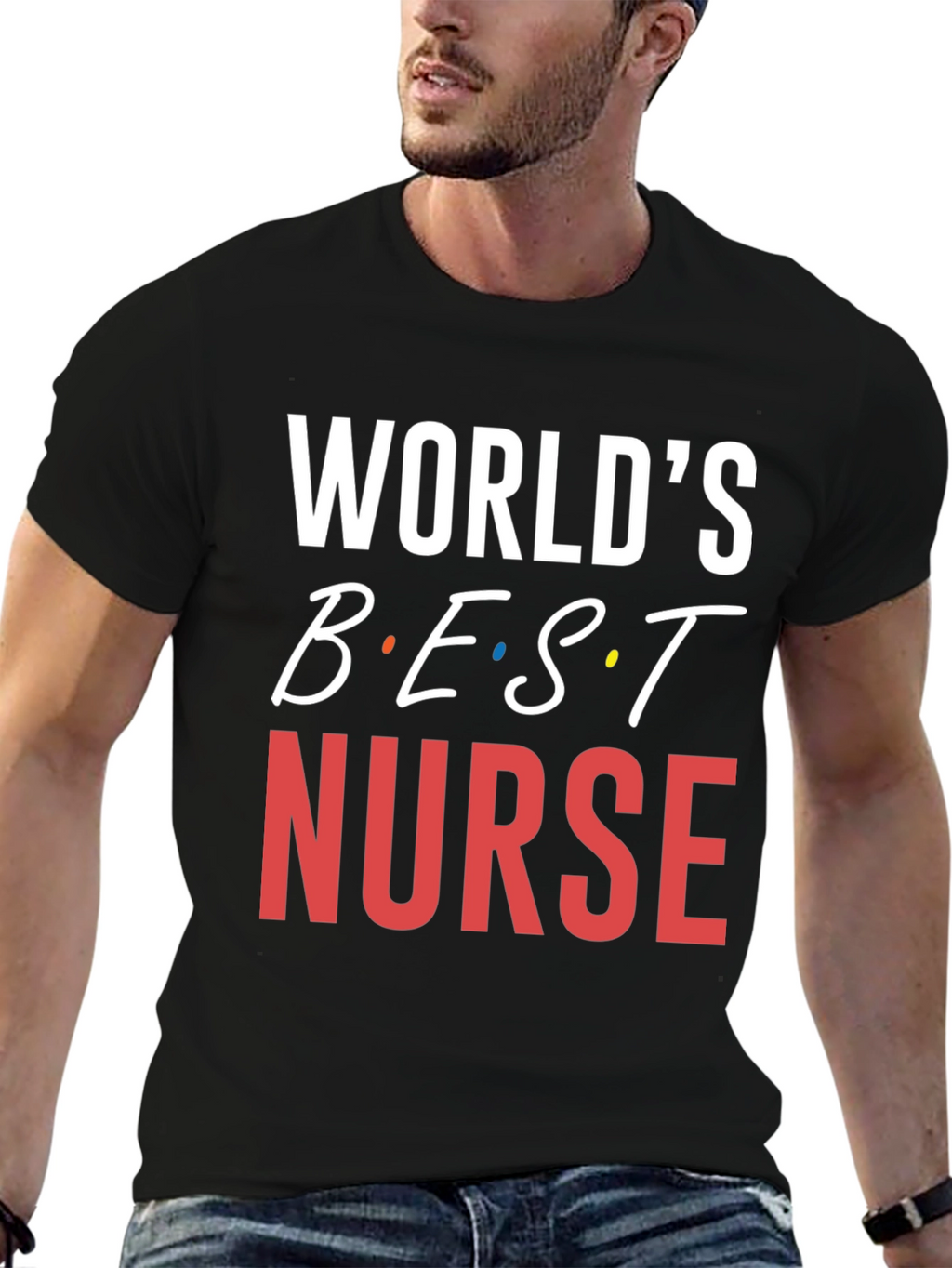 Worlds Best Nurse T-Shirt - Black