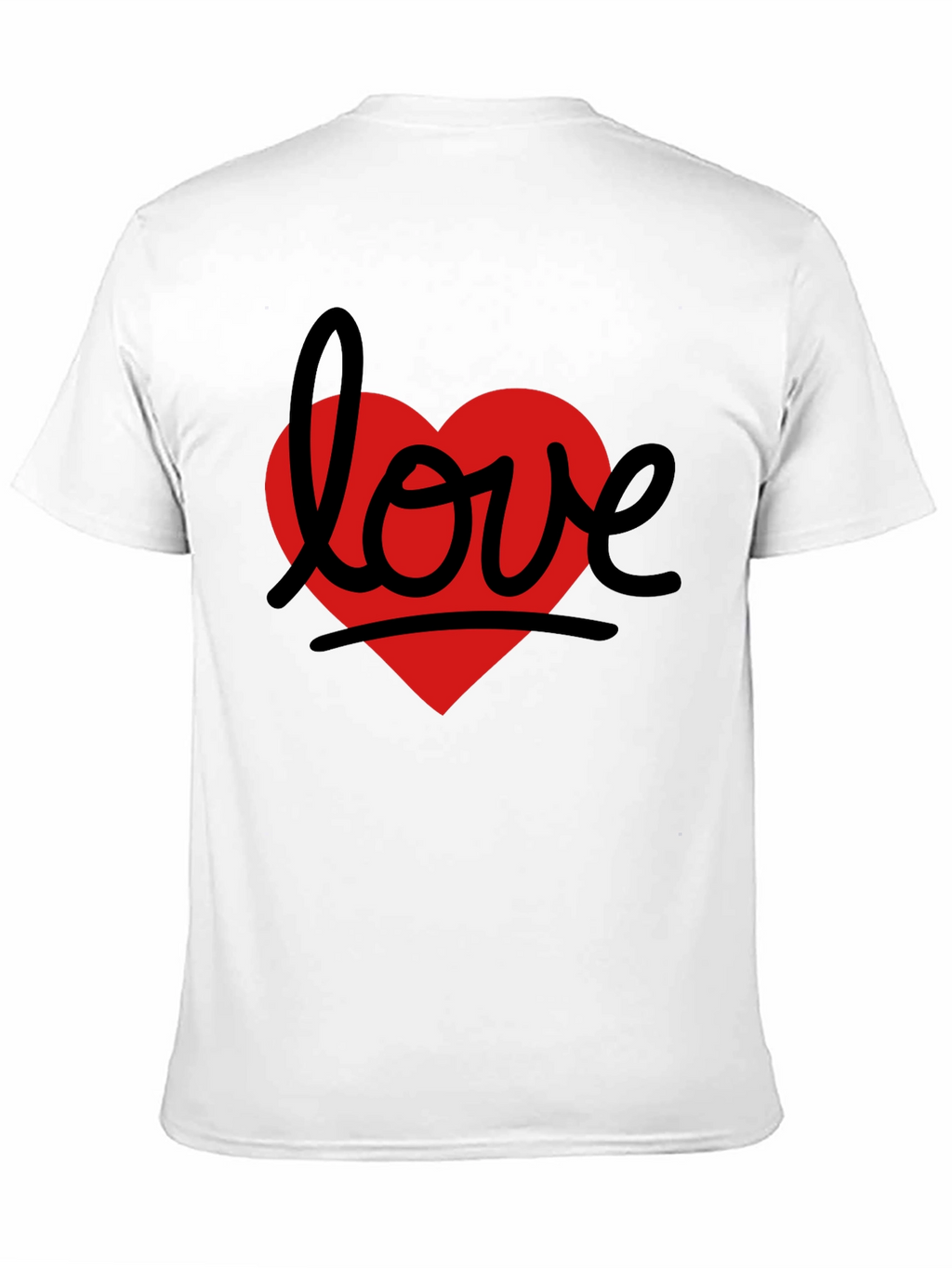 Love Heart Graphic Tee - Black