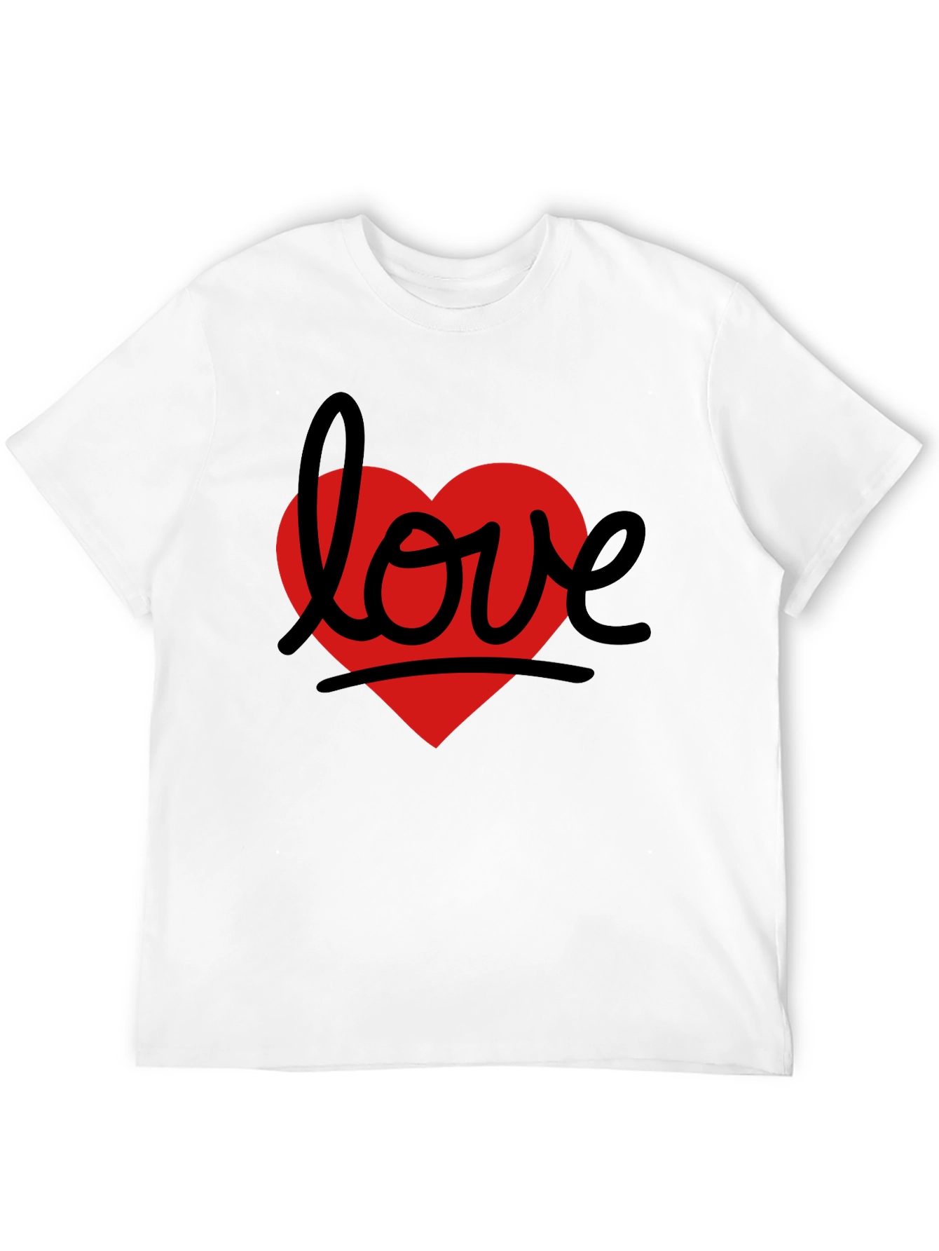 Love Heart Graphic Tee - Black