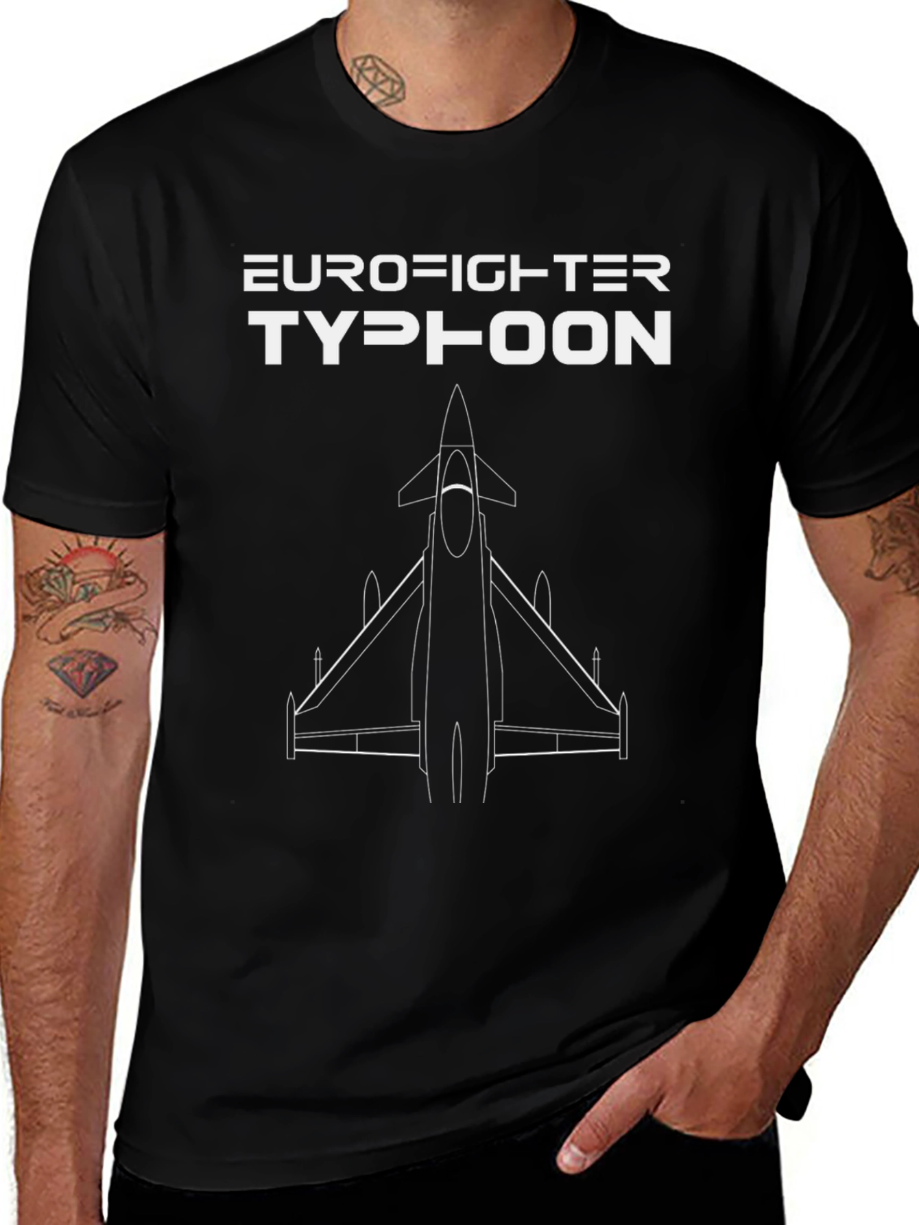Eurofighter Typhoon Graphic Tee - Aviation Enthusiast Shirt