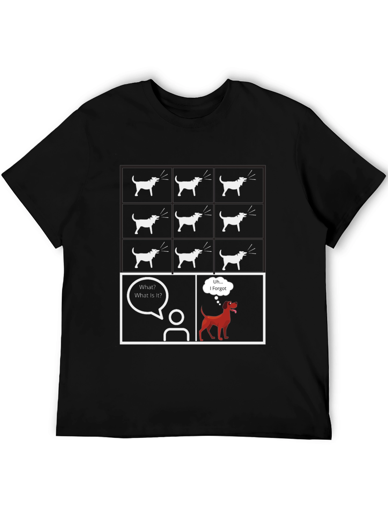 Dog Comic T-Shirt - What is it? Funny Graphic Tee