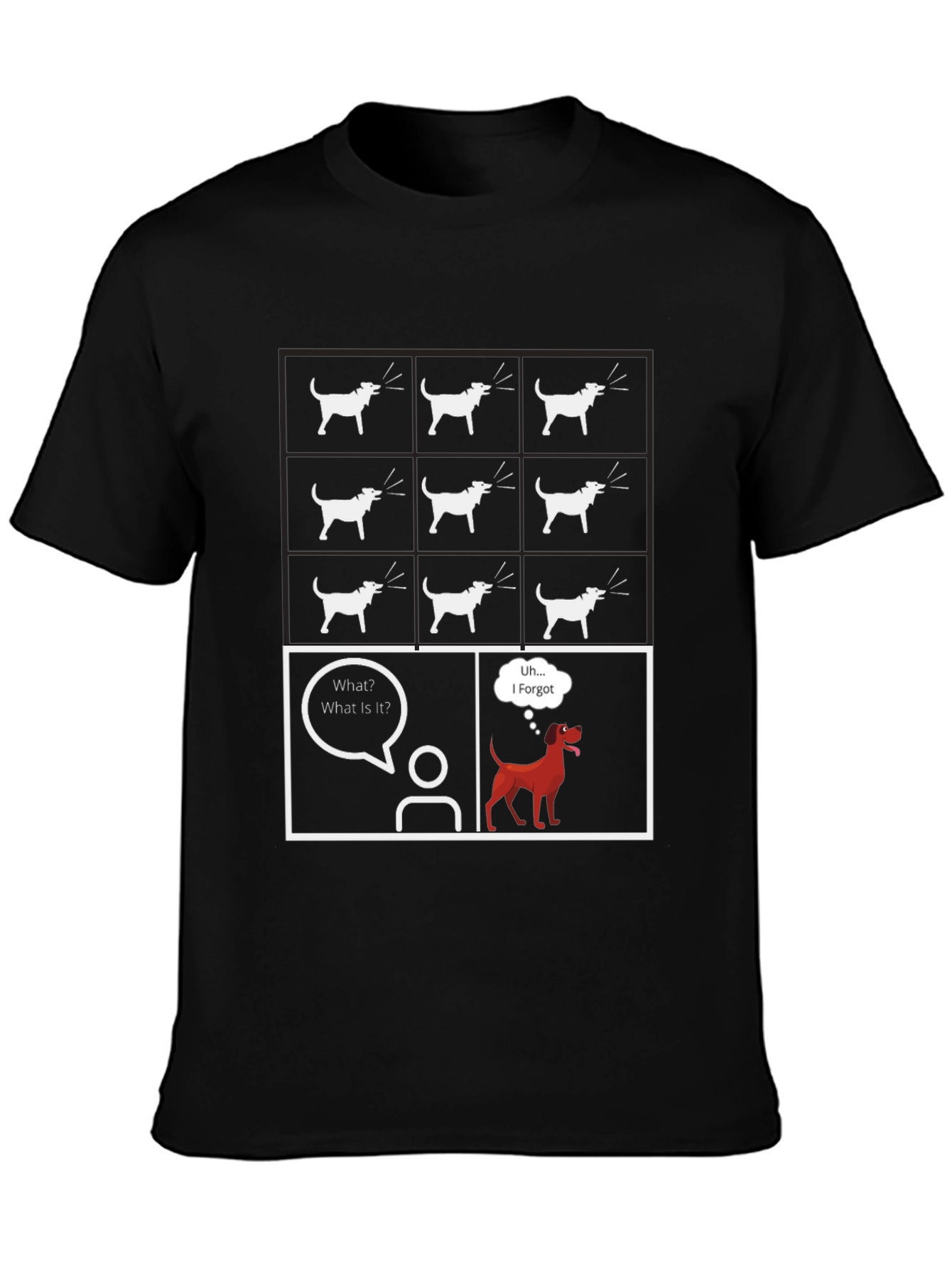 Dog Comic T-Shirt - What is it? Funny Graphic Tee