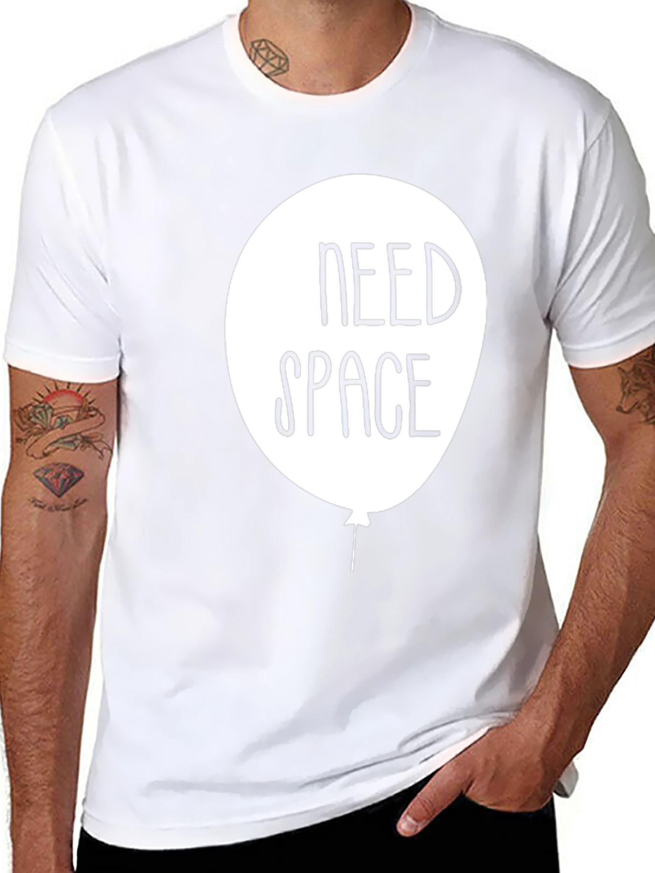 Need Space Graphic T-Shirt - Black Cotton Tee