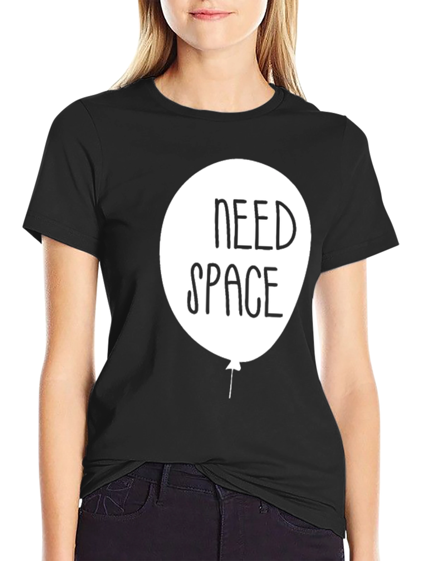 Need Space Graphic T-Shirt - Black Cotton Tee