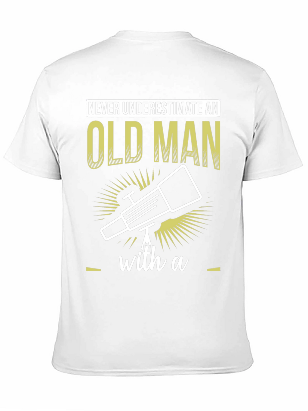 Old Man Telescope Humor Graphic Tee
