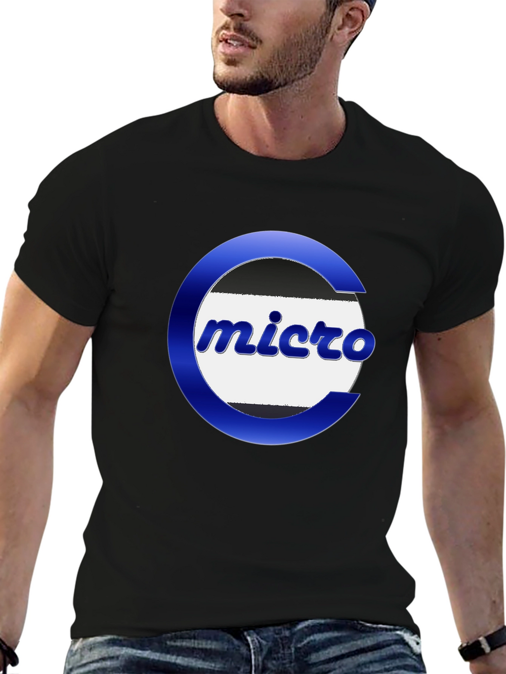 Micro Logo Graphic Tee - Black