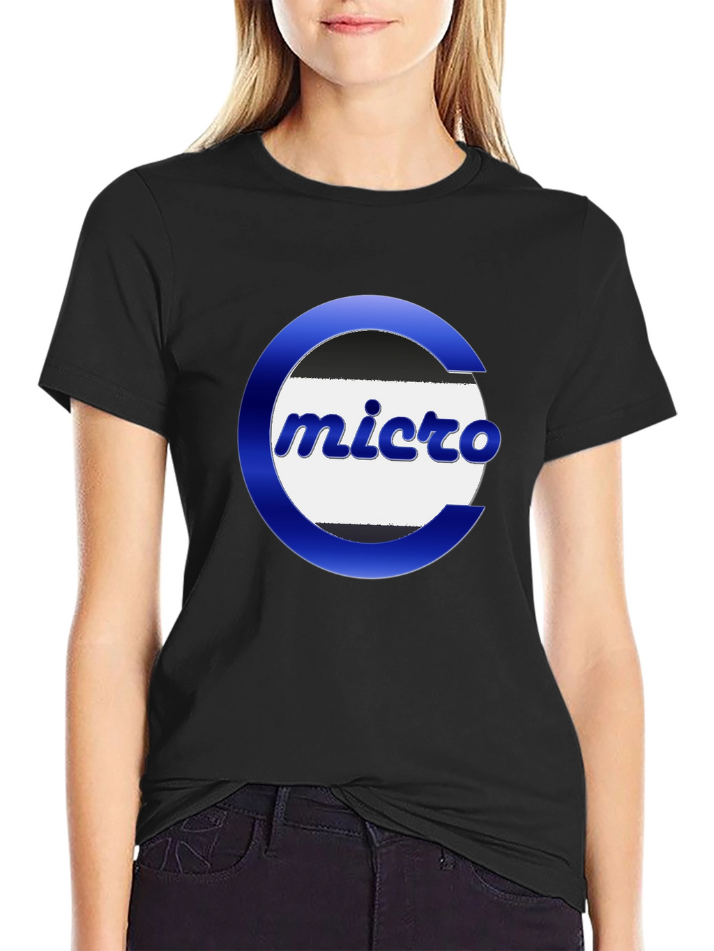 Micro Logo Graphic Tee - Black