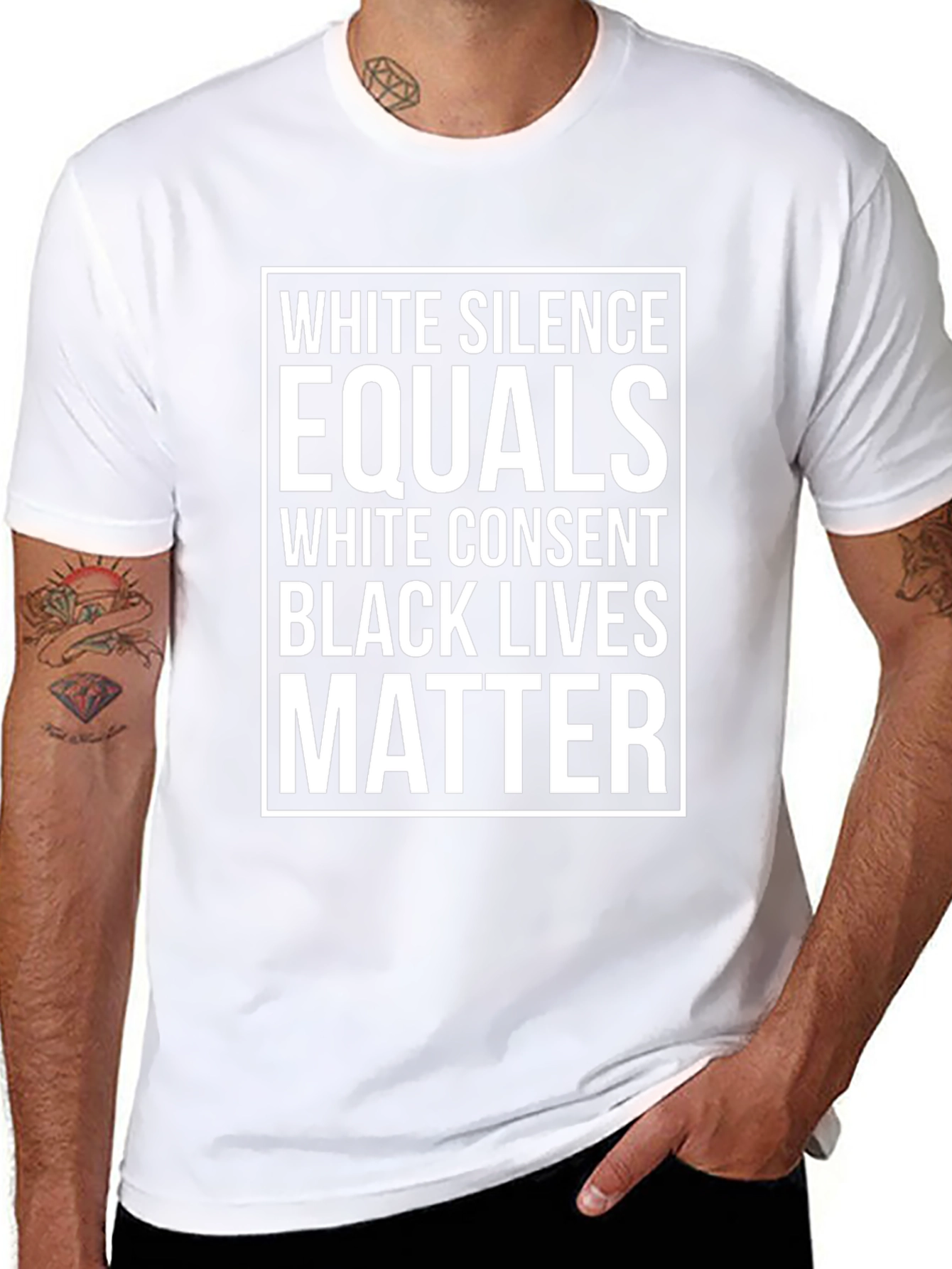 White Silence Equals White Consent Black Lives Matter Tee