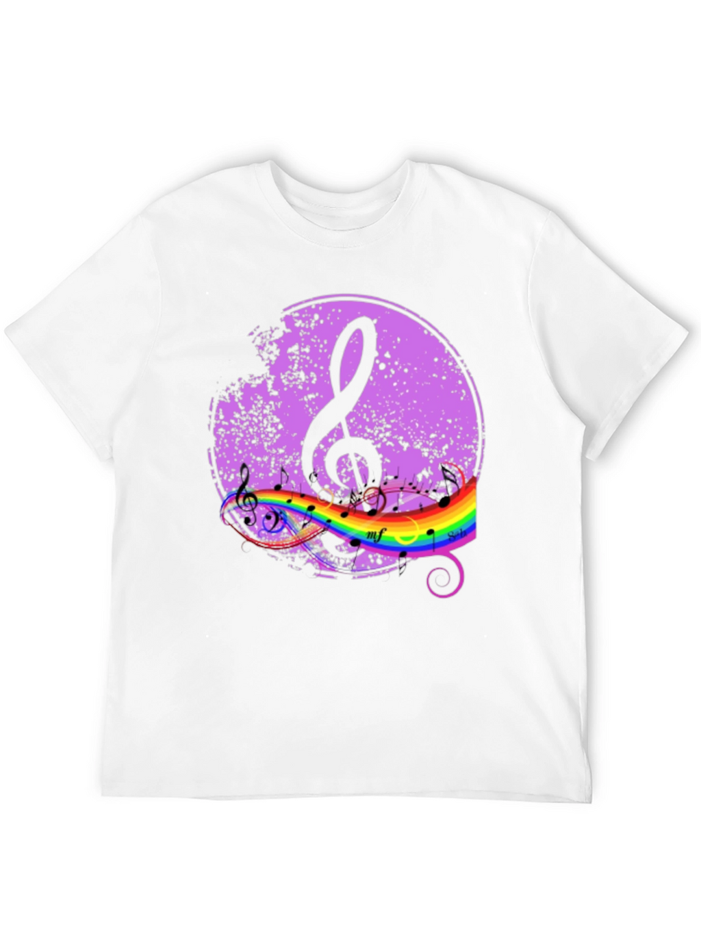 Musical Rainbow Treble Clef T-Shirt