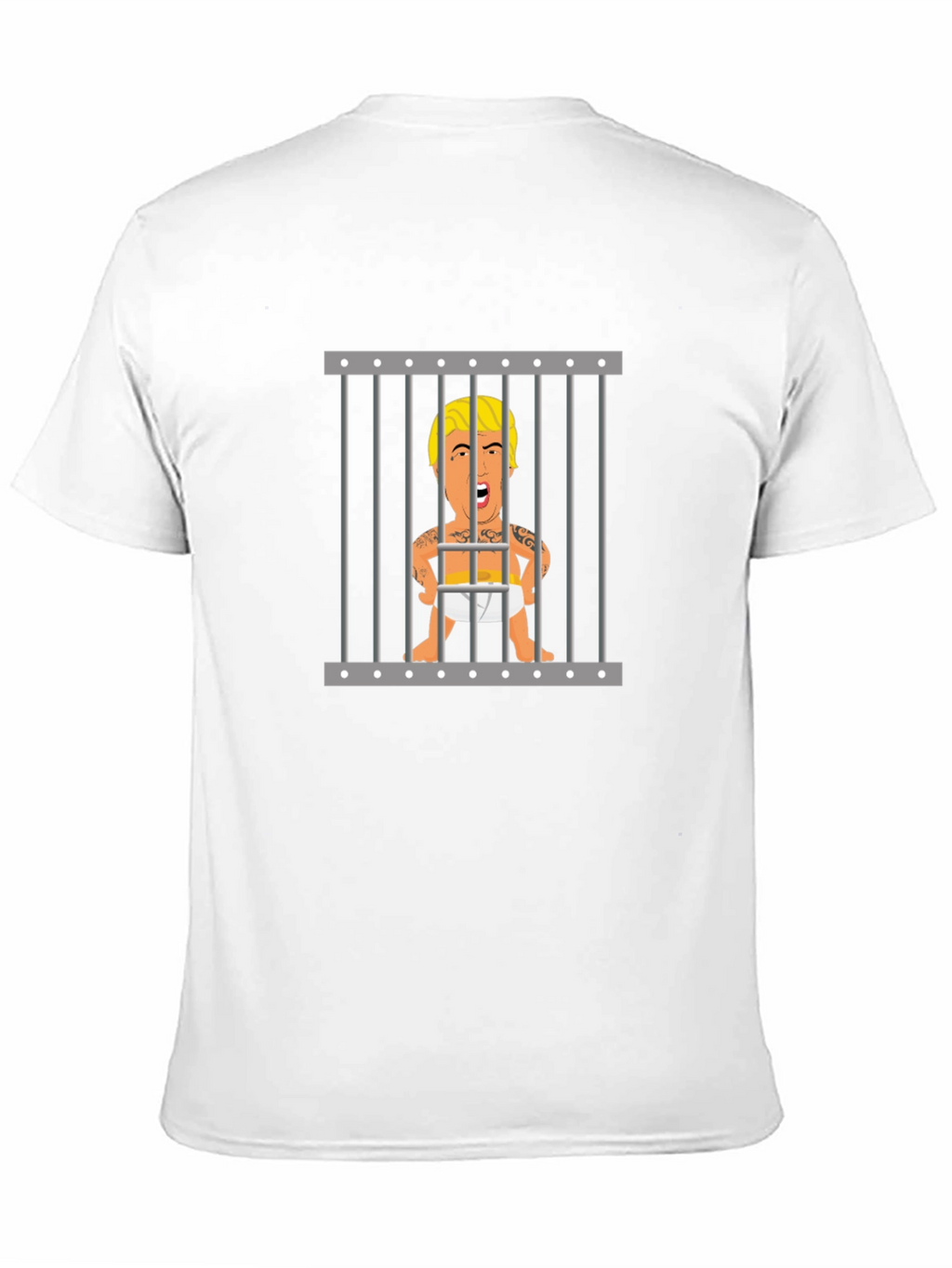 Baby Trump Behind Bars Black T-Shirt