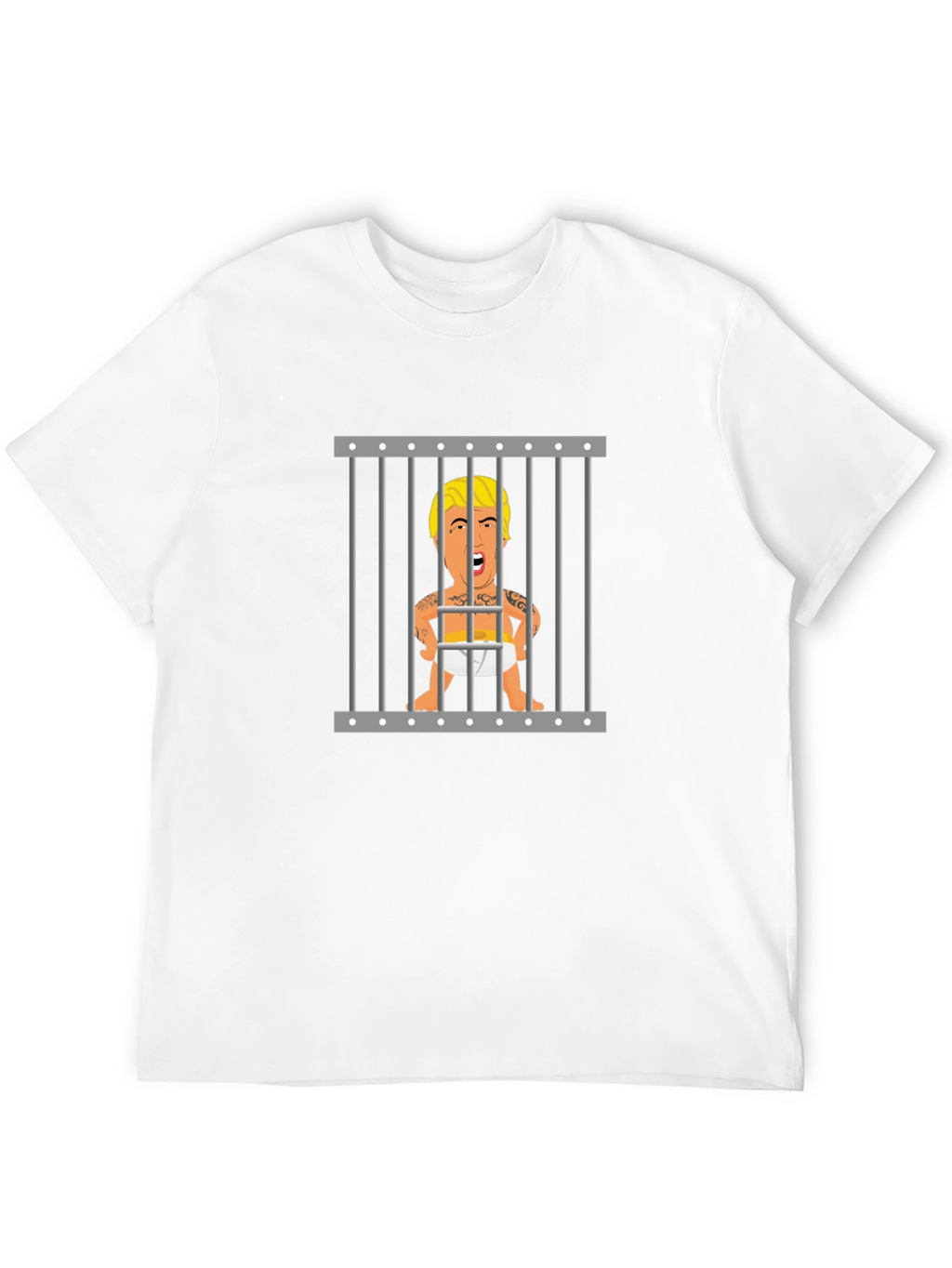 Baby Trump Behind Bars Black T-Shirt