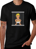 Baby Trump Behind Bars Black T-Shirt