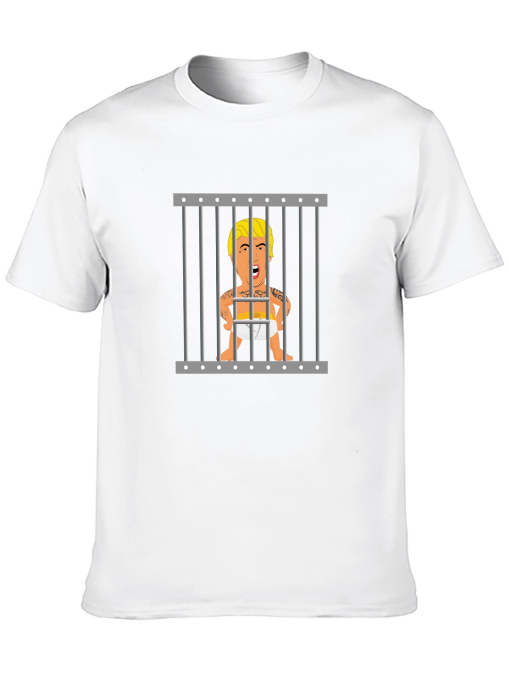 Baby Trump Behind Bars Black T-Shirt