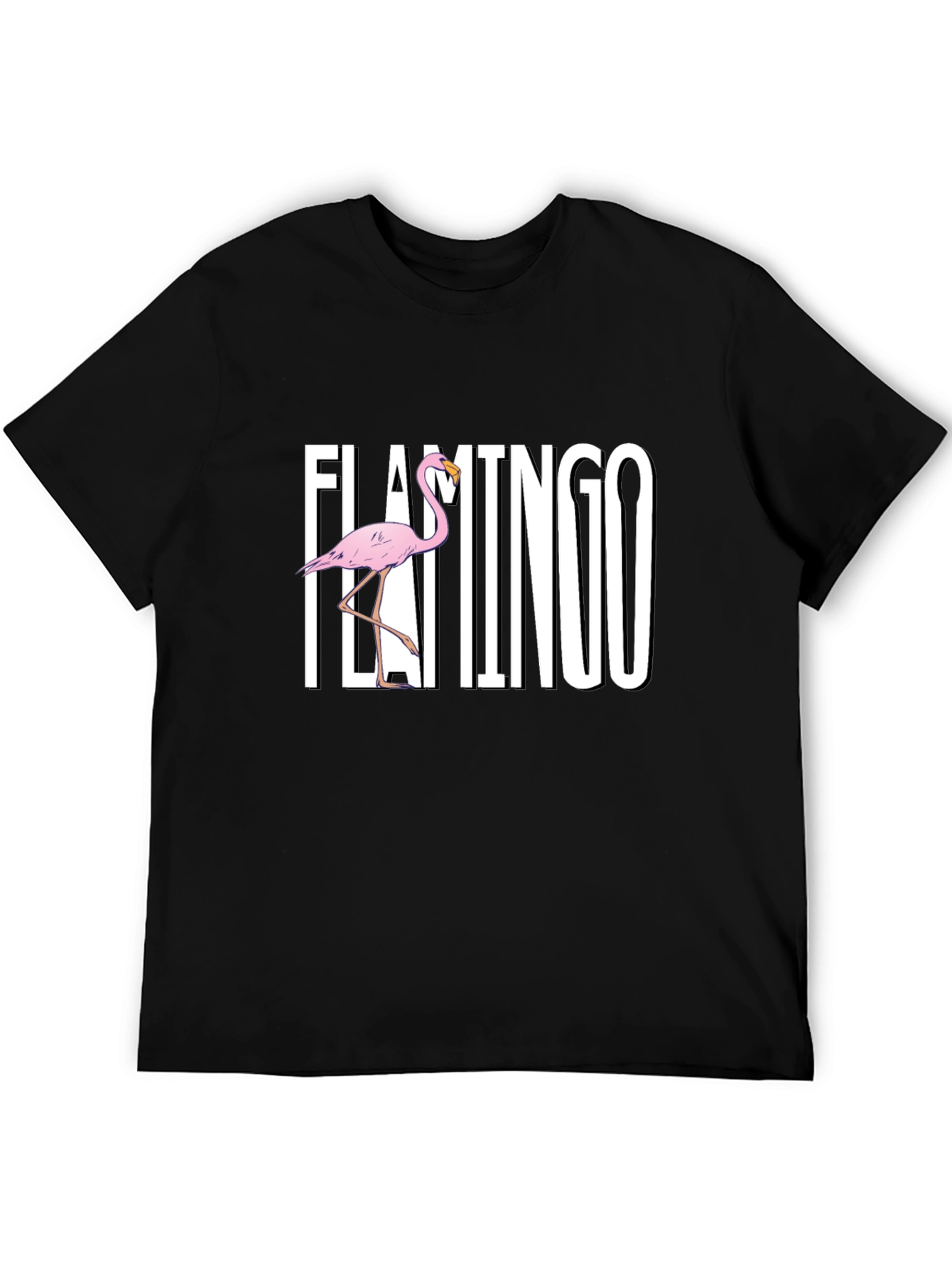Flamingo Graphic Black T-Shirt