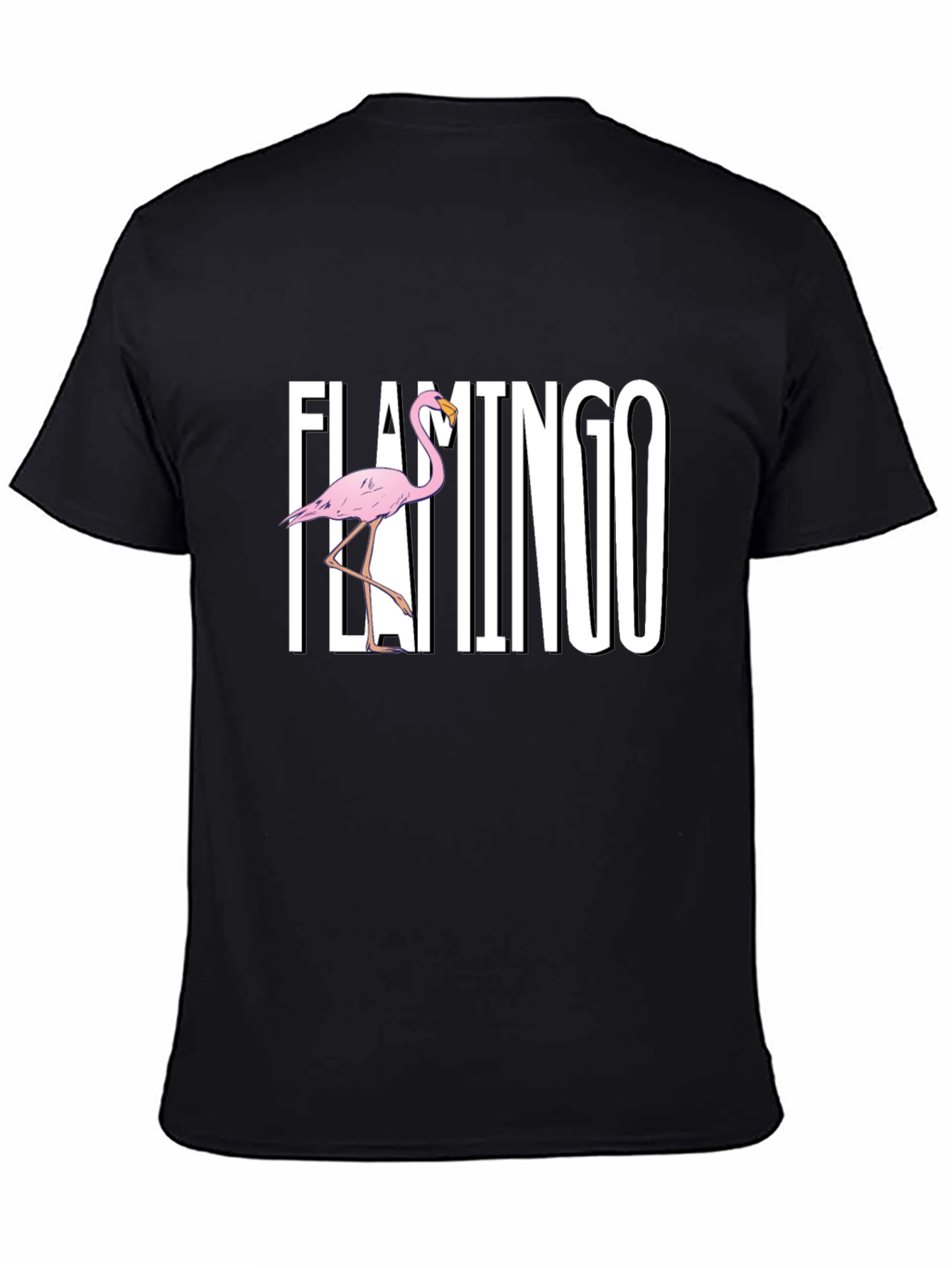 Flamingo Graphic Black T-Shirt