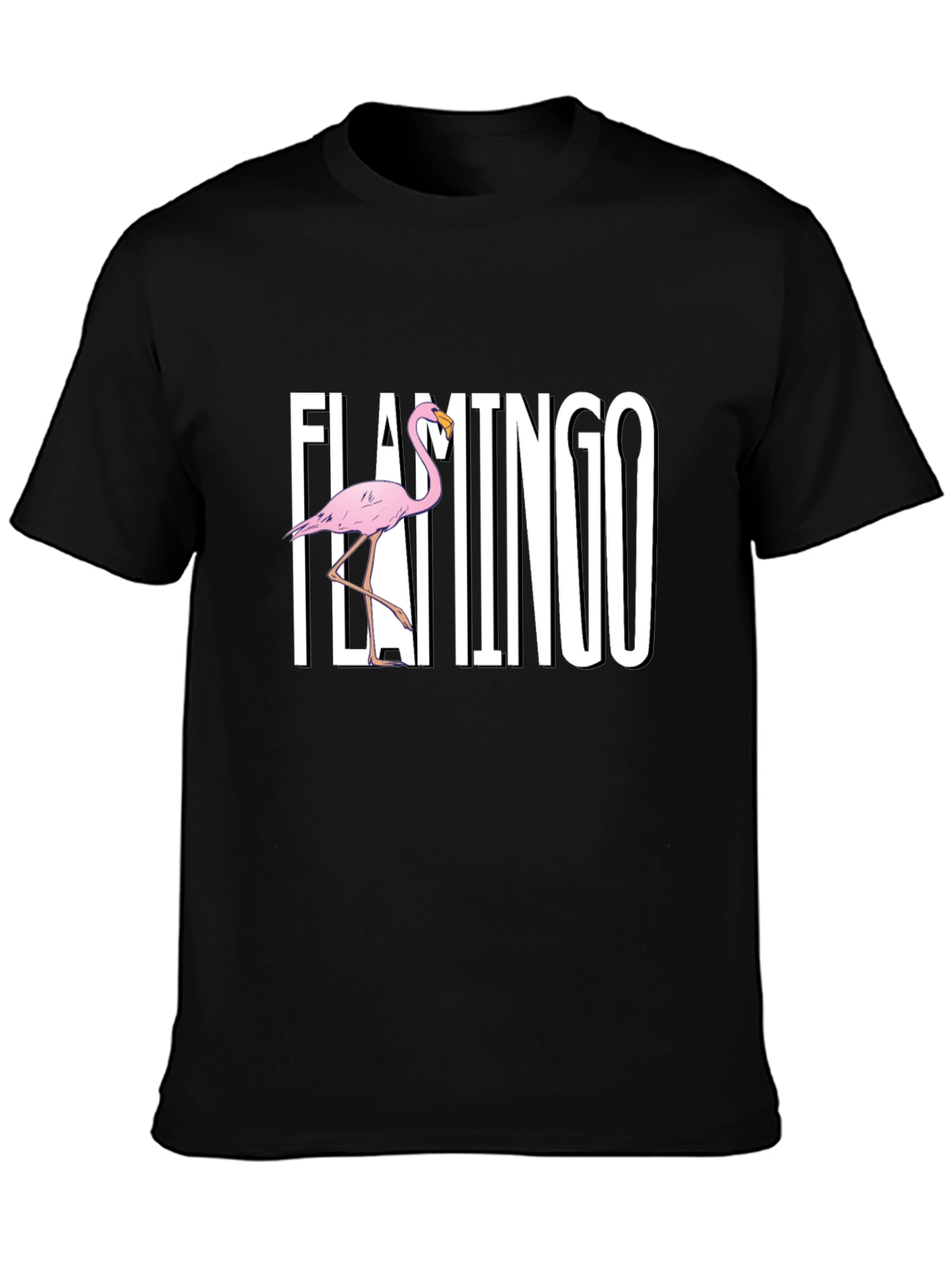 Flamingo Graphic Black T-Shirt