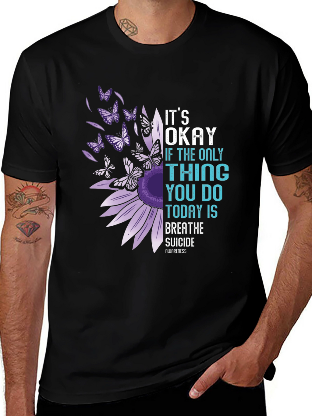 Its Okay To Breathe Suicide Awareness T-Shirt