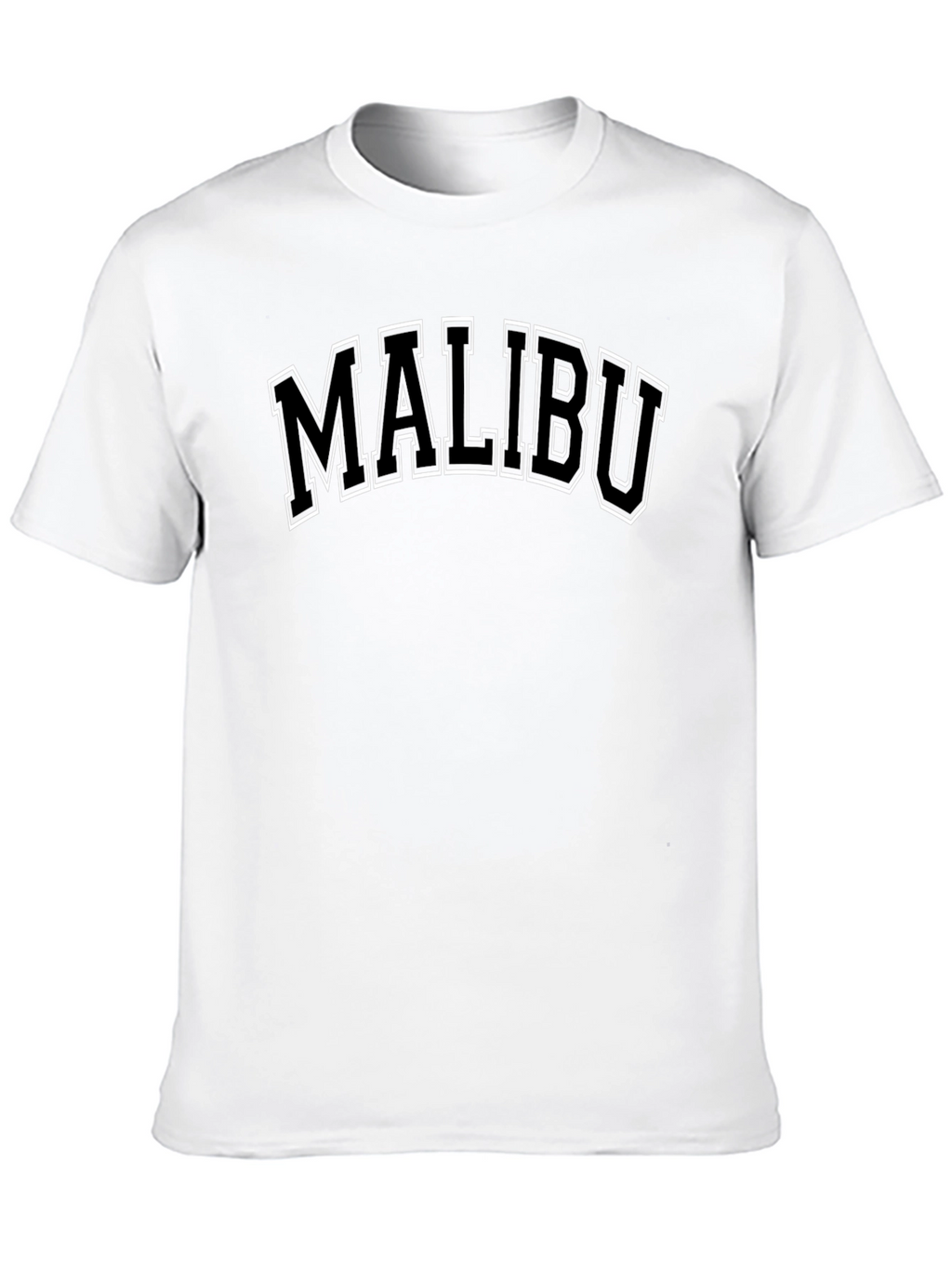 Malibu Graphic Print Black Crew Neck T-Shirt