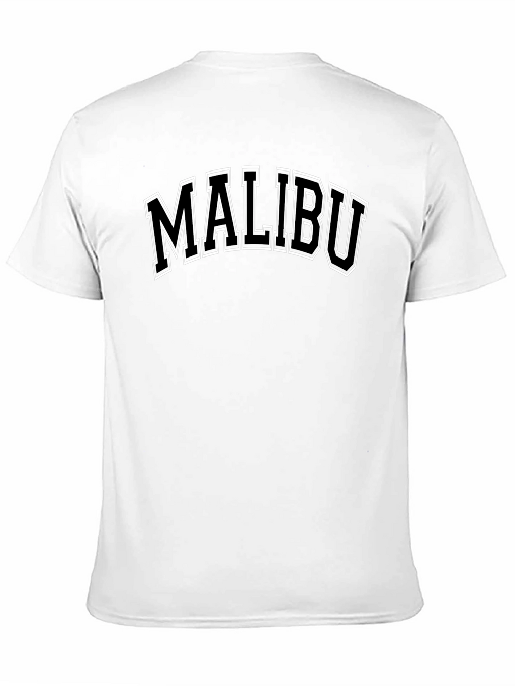 Malibu Graphic Print Black Crew Neck T-Shirt