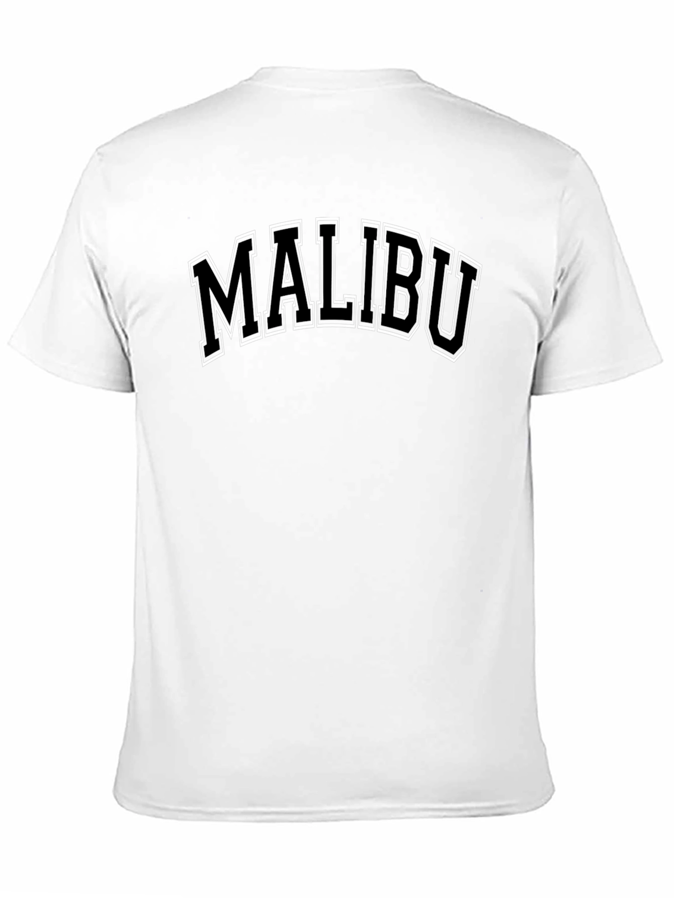 Malibu Graphic Print Black Crew Neck T-Shirt