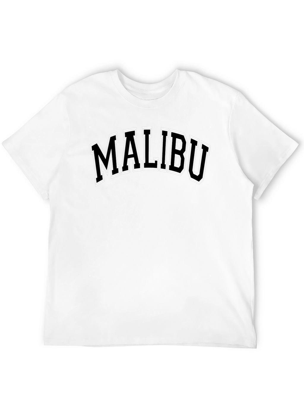 Malibu Graphic Print Black Crew Neck T-Shirt
