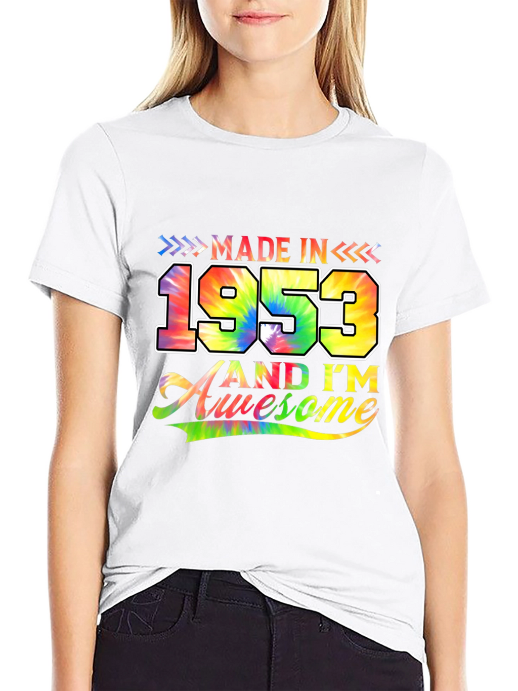Made in 1953 Awesome Tie-Dye Birthday T-Shirt