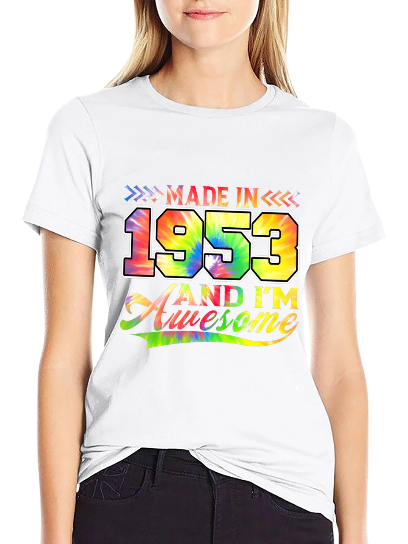 Made in 1953 Awesome Tie-Dye Birthday T-Shirt