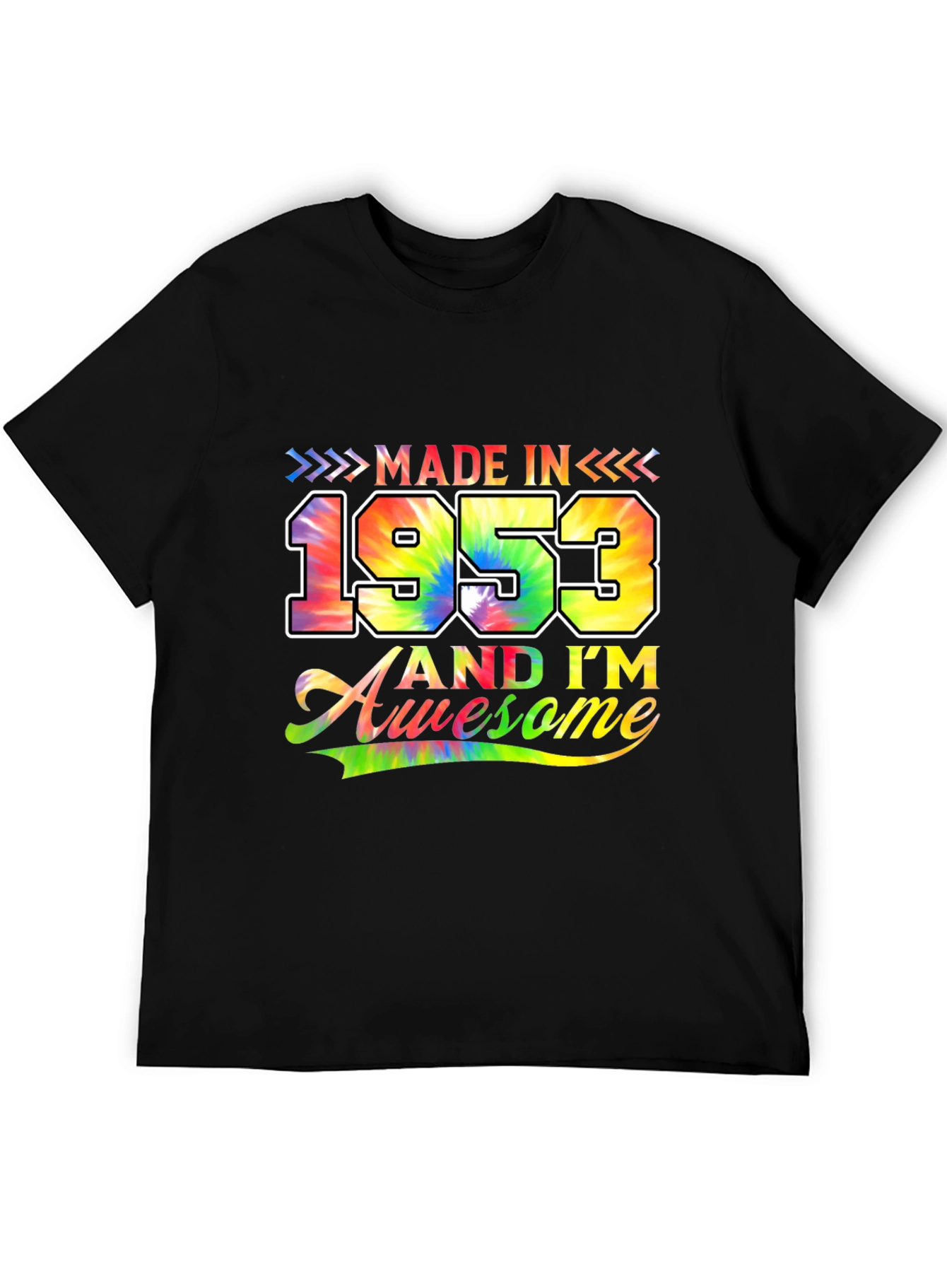 Made in 1953 Awesome Tie-Dye Birthday T-Shirt