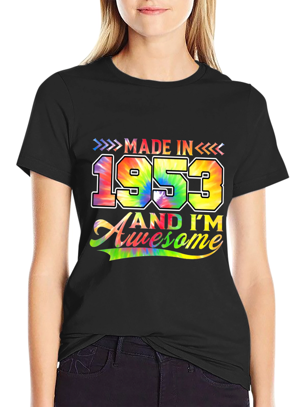 Made in 1953 Awesome Tie-Dye Birthday T-Shirt