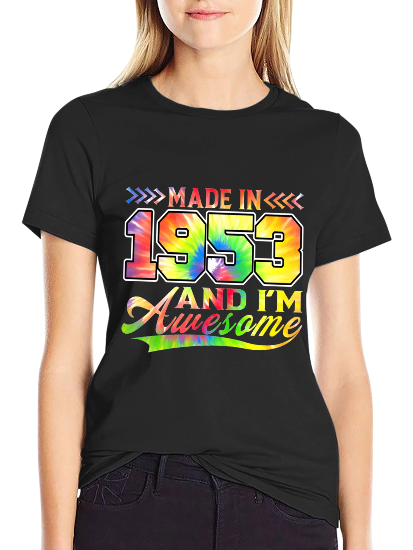 Made in 1953 Awesome Tie-Dye Birthday T-Shirt
