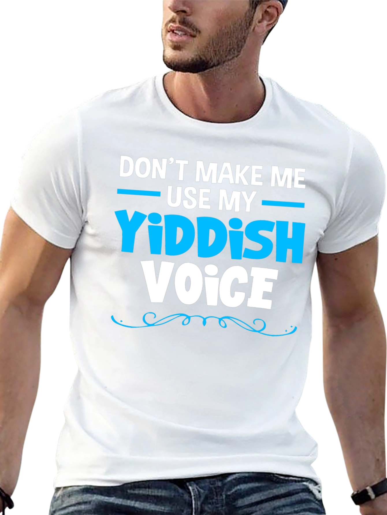 Yiddish Voice Graphic Tee Funny Jewish T-Shirt