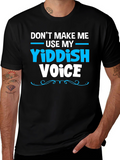 Yiddish Voice Graphic Tee Funny Jewish T-Shirt